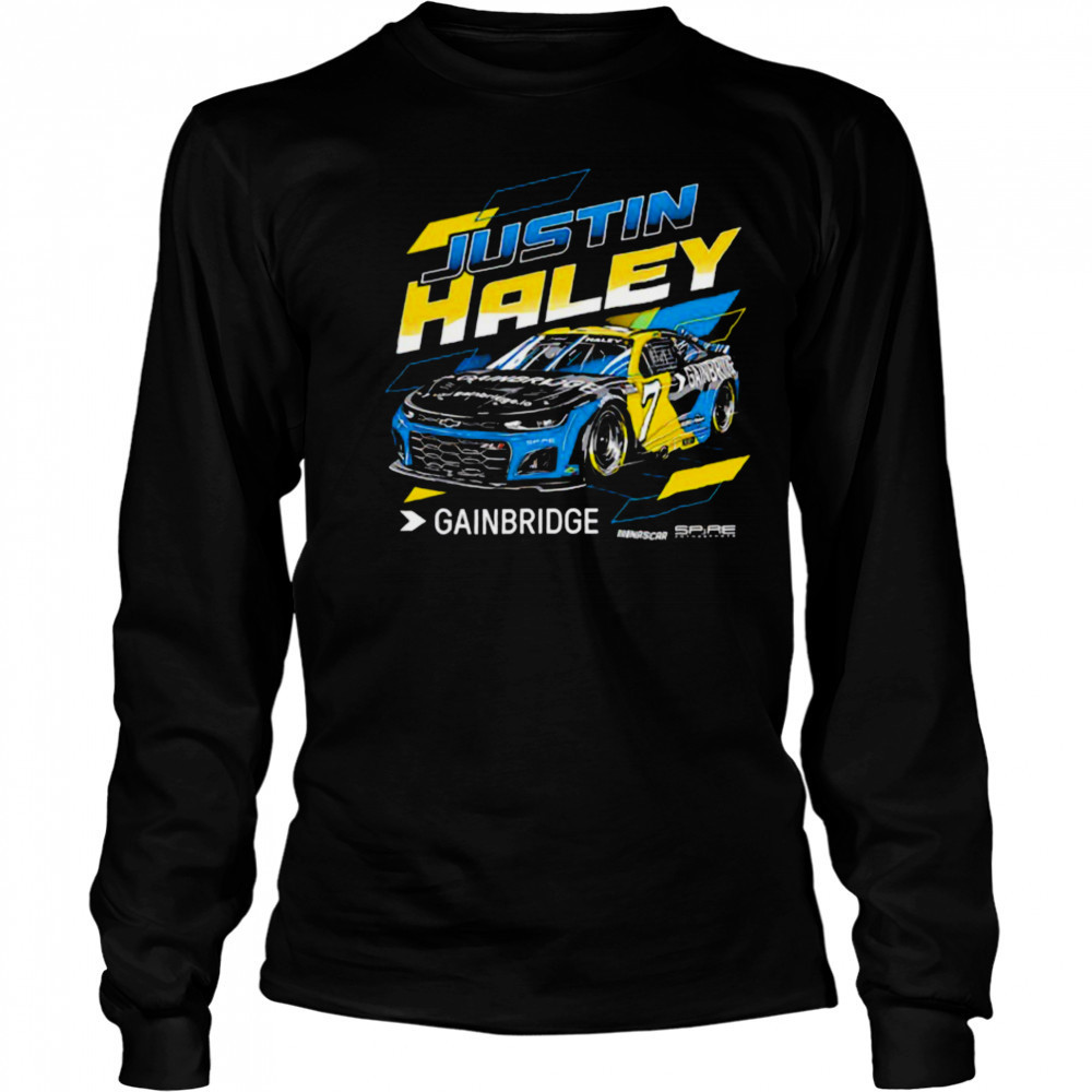 Justin Haley Gainbridge No 7 Chevrolet ZL1 for Spire Motorsports shirt Long Sleeved