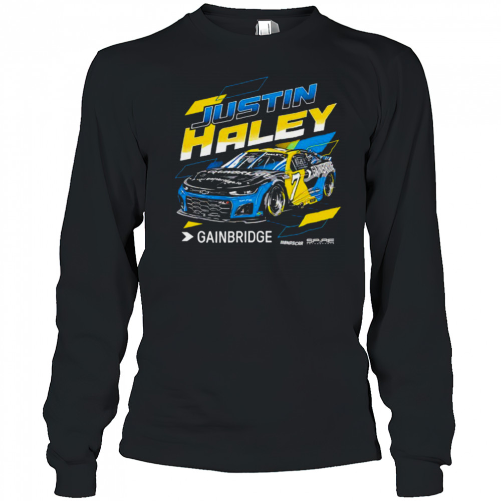 Justin Haley Gainbridge No 7 Chevrolet ZL1 for Spire Motorsports shirt Long Sleeved