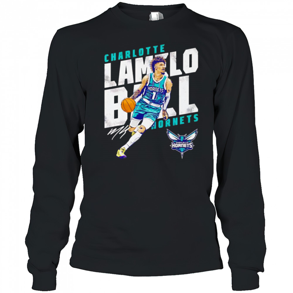 LaMelo Ball Charlotte Hornets Slant shirt Long Sleeved