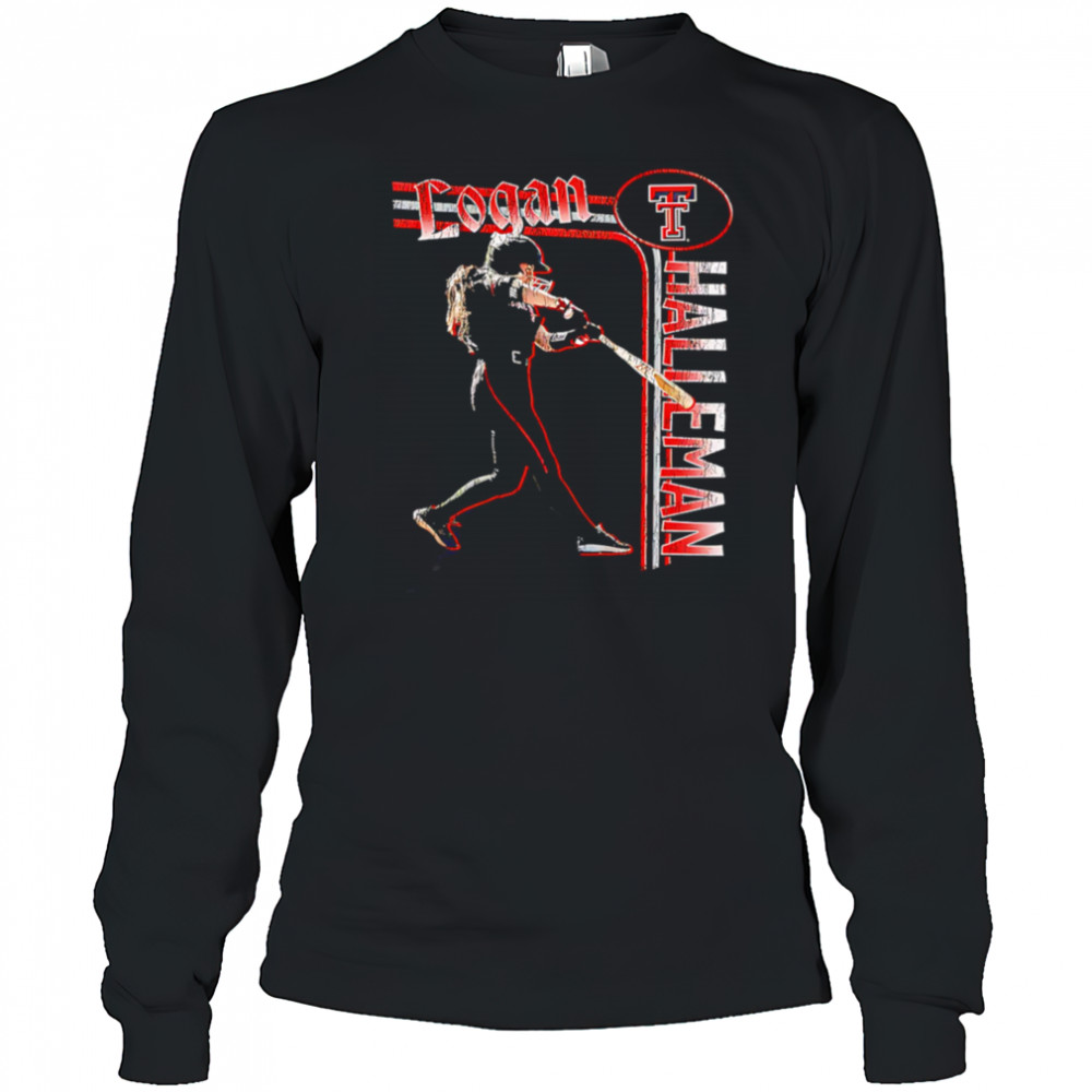 Logan Halleman Texas Tech retro shirt Long Sleeved