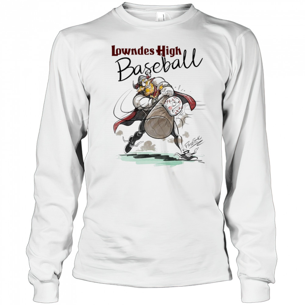 Lowndes High School Baseball Patrick Carlson Art t-shirt Long Sleeved