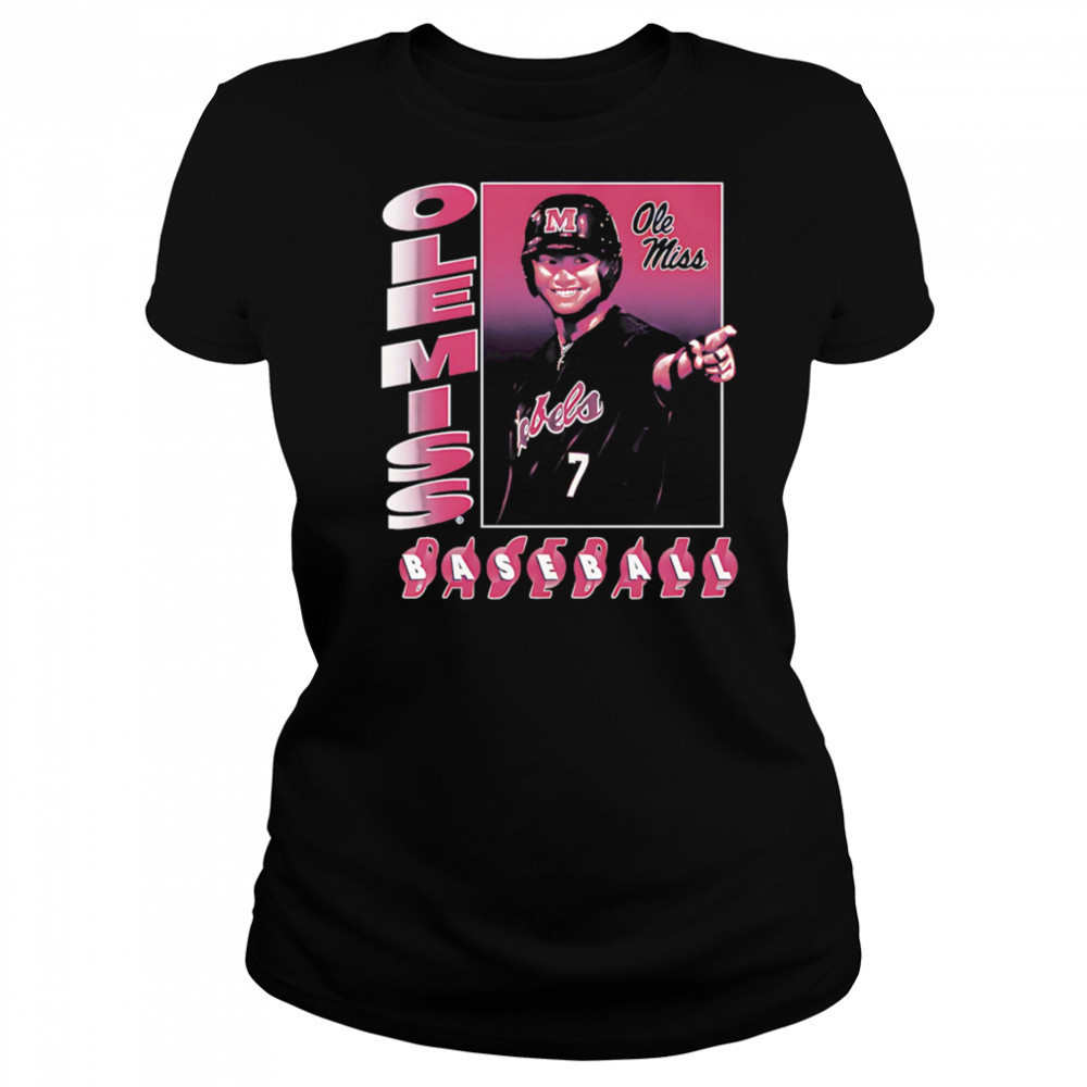 Luke Hill Ole Miss baseball box retro shirt Women's T-shirt