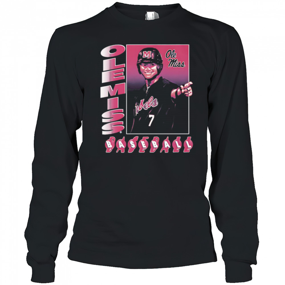 Luke Hill Ole Miss baseball box retro shirt Long Sleeved