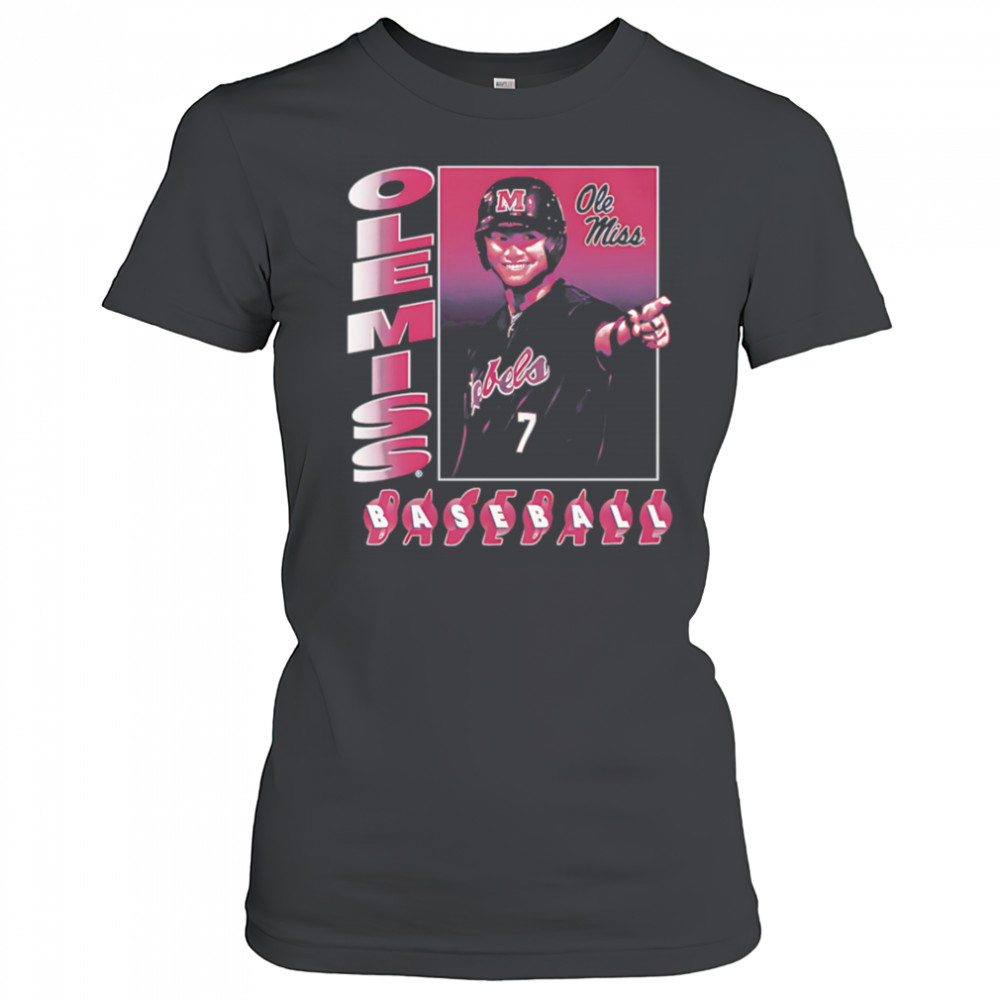 Luke Hill Ole Miss baseball box retro shirt Women's T-shirt