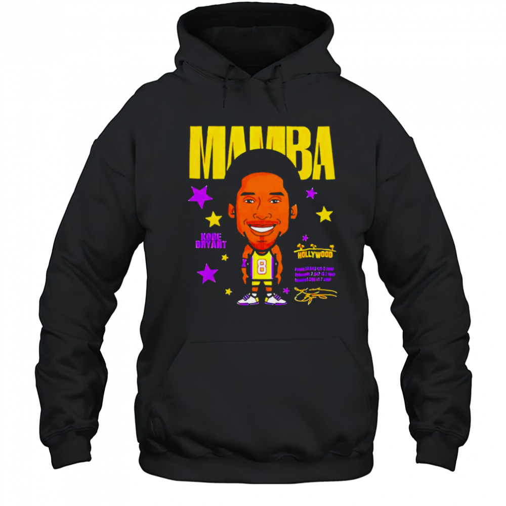 Mamba Kobe Bryant Los Angeles Lakers signature caricature shirt Hoodie