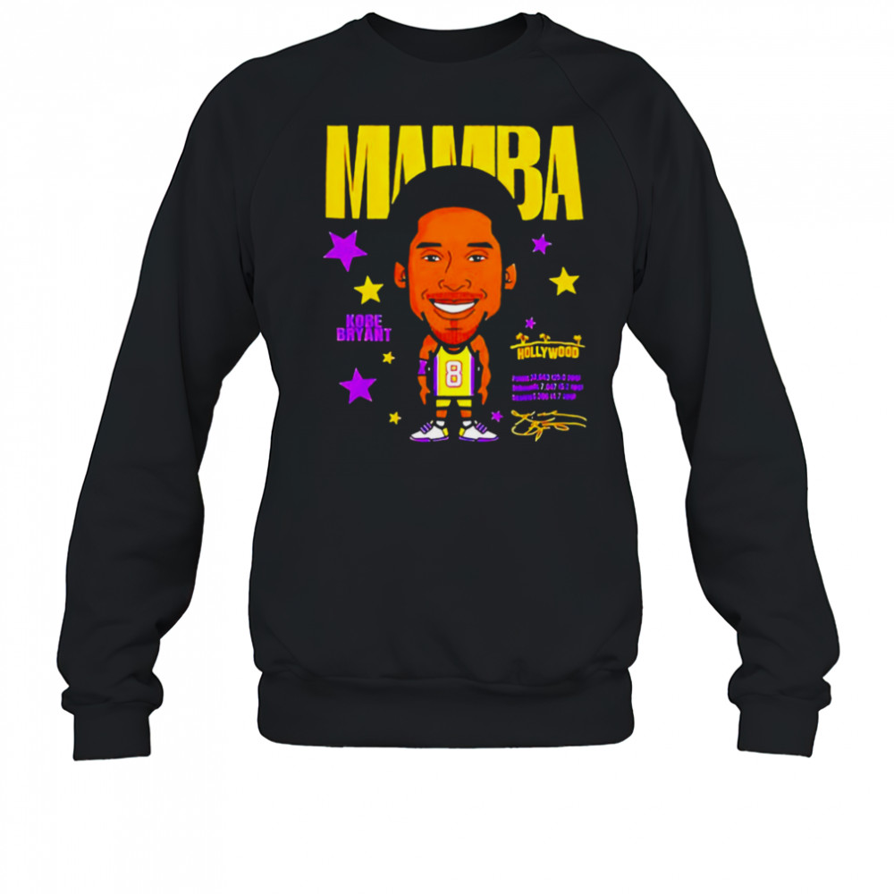 Mamba Kobe Bryant Los Angeles Lakers signature caricature shirt Sweatshirt