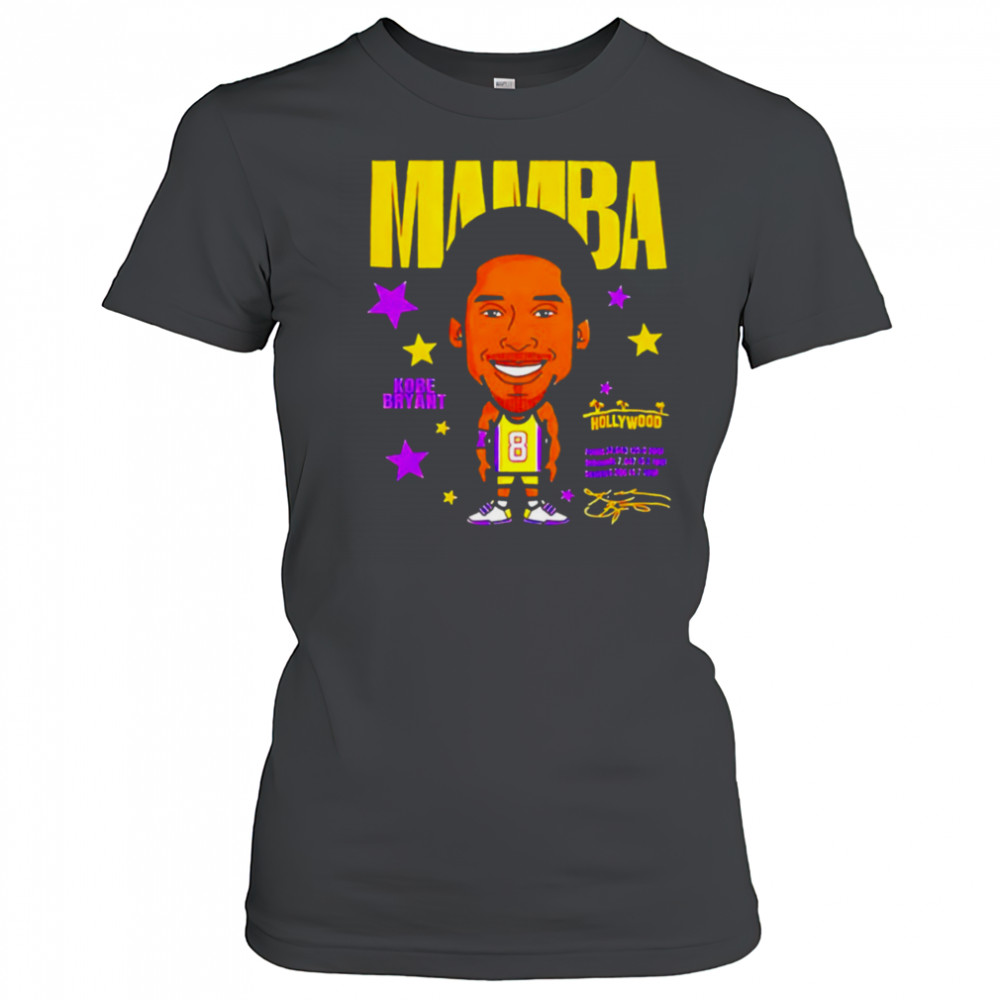 Mamba Kobe Bryant Los Angeles Lakers signature caricature shirt Women's T-shirt