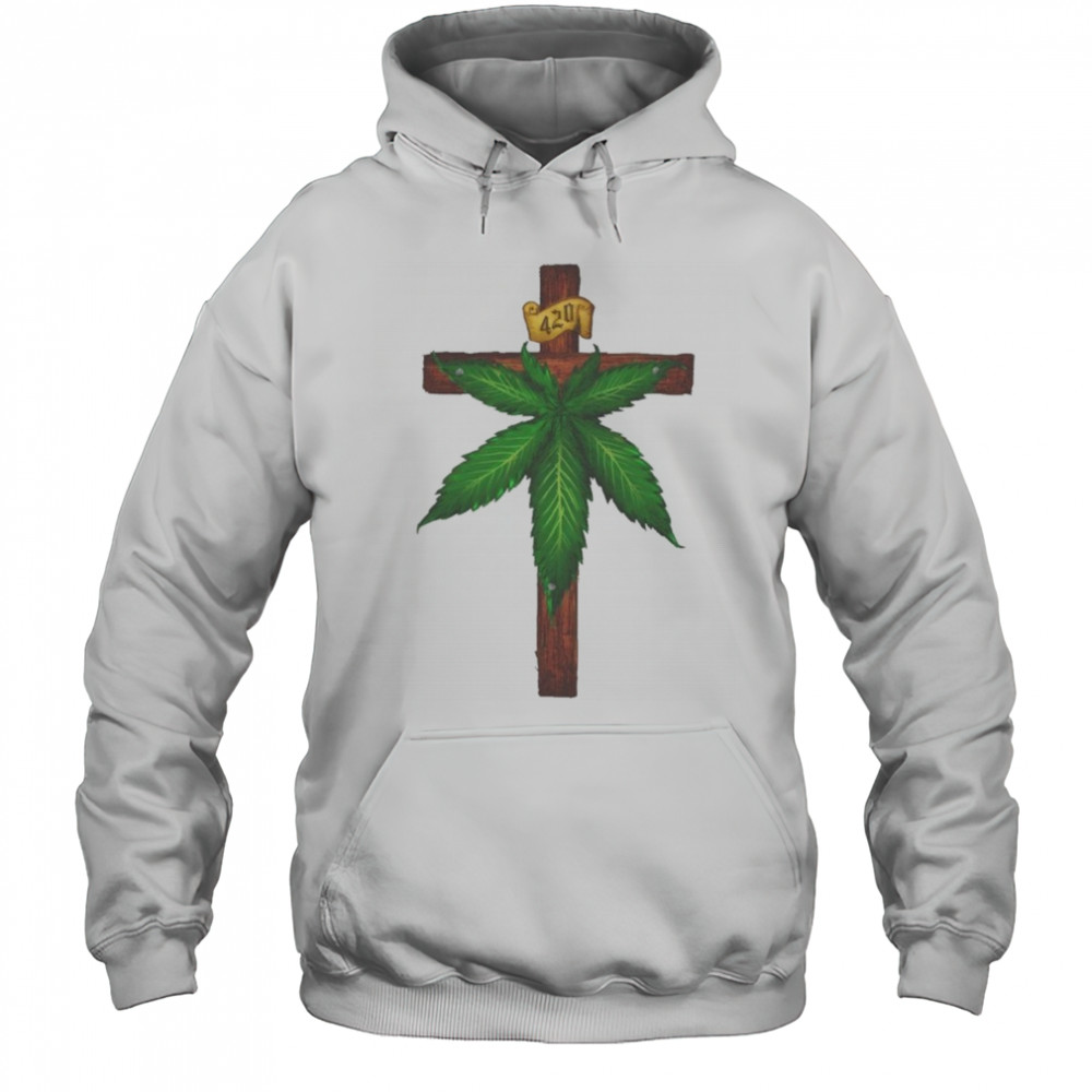 Marijuana Crucifixion T-shirt Hoodie