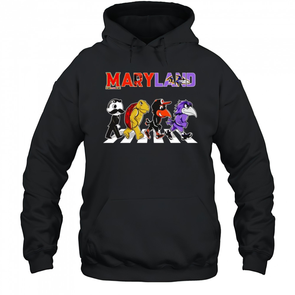 Maryland sports mascots Abbey Road shirt Hoodie
