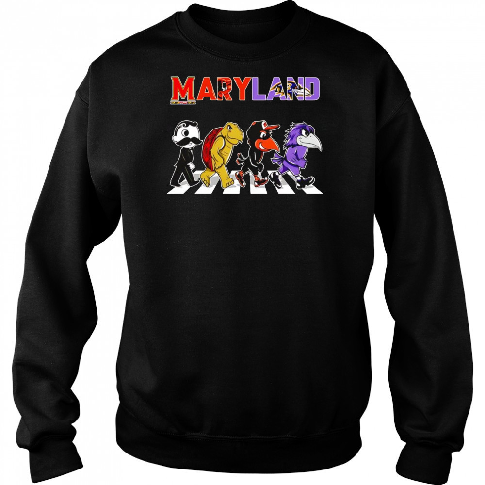 Maryland sports mascots Abbey Road shirt Hoodie