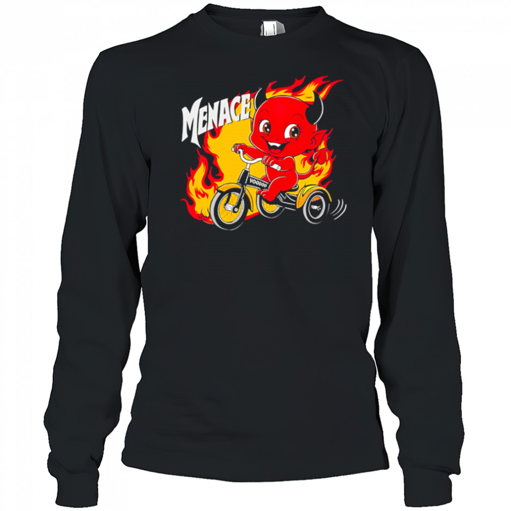Menace Little Devils Ride A Bike Burning shirt Long Sleeved