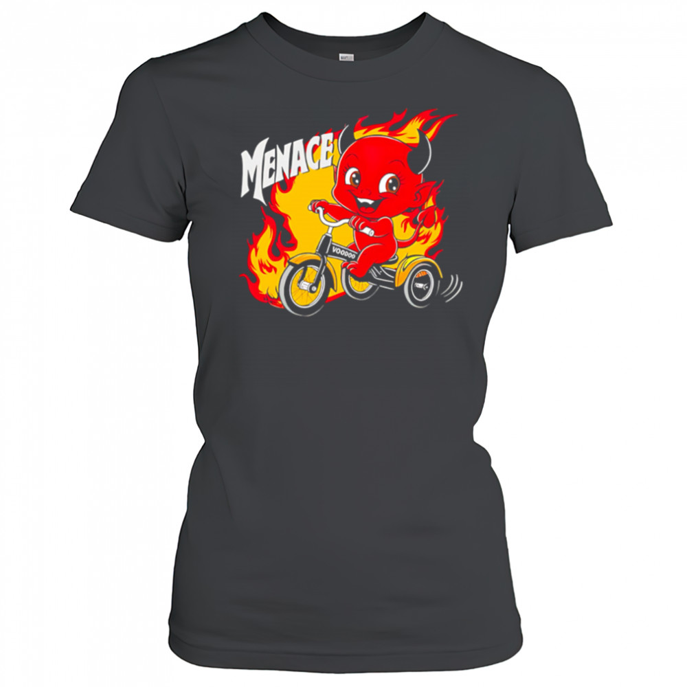 Menace Little Devils Ride A Bike Burning shirt Women's T-shirt