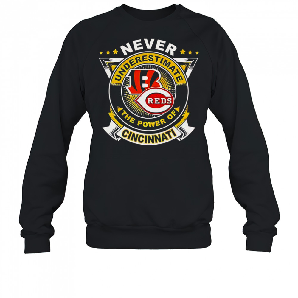Never Underestimate The Power Of Cincinnati Sports T-Shirt Sweatshirt