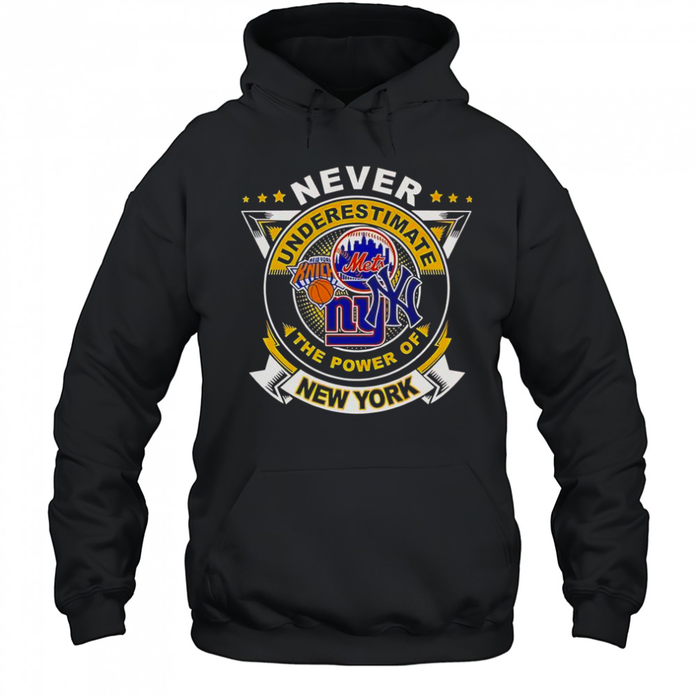 Never Underestimate The Power Of New York Sports T-Shirt Hoodie