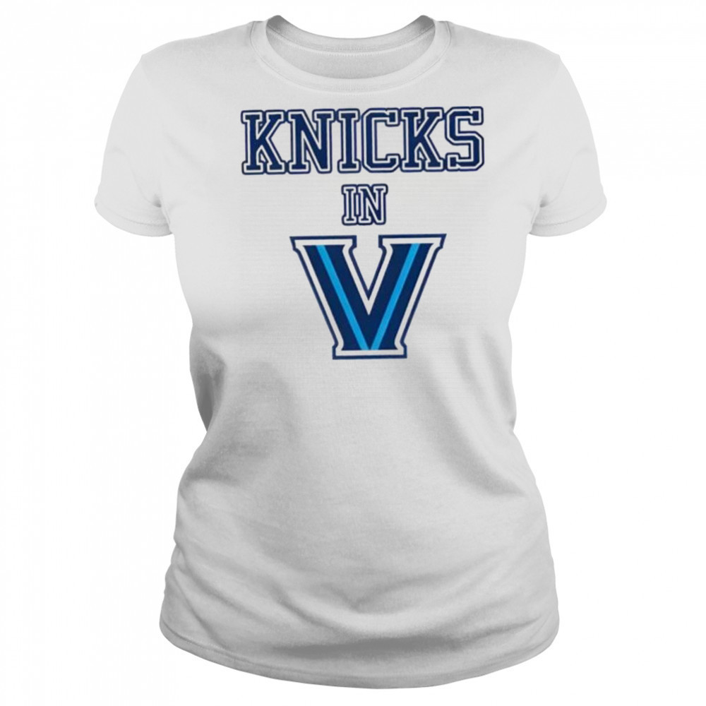 New York Knicks in Villanova Wildcats V logo shirt Women's T-shirt