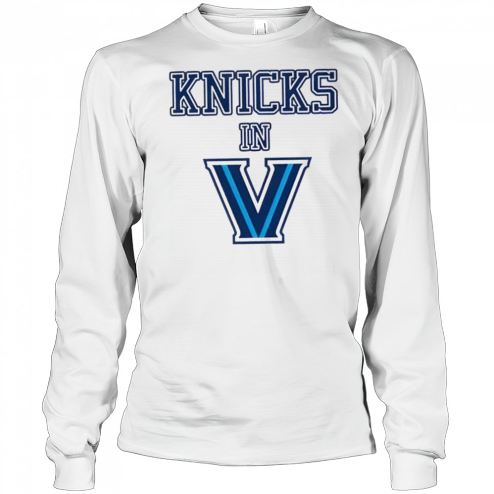 New York Knicks in Villanova Wildcats V logo shirt Long Sleeved