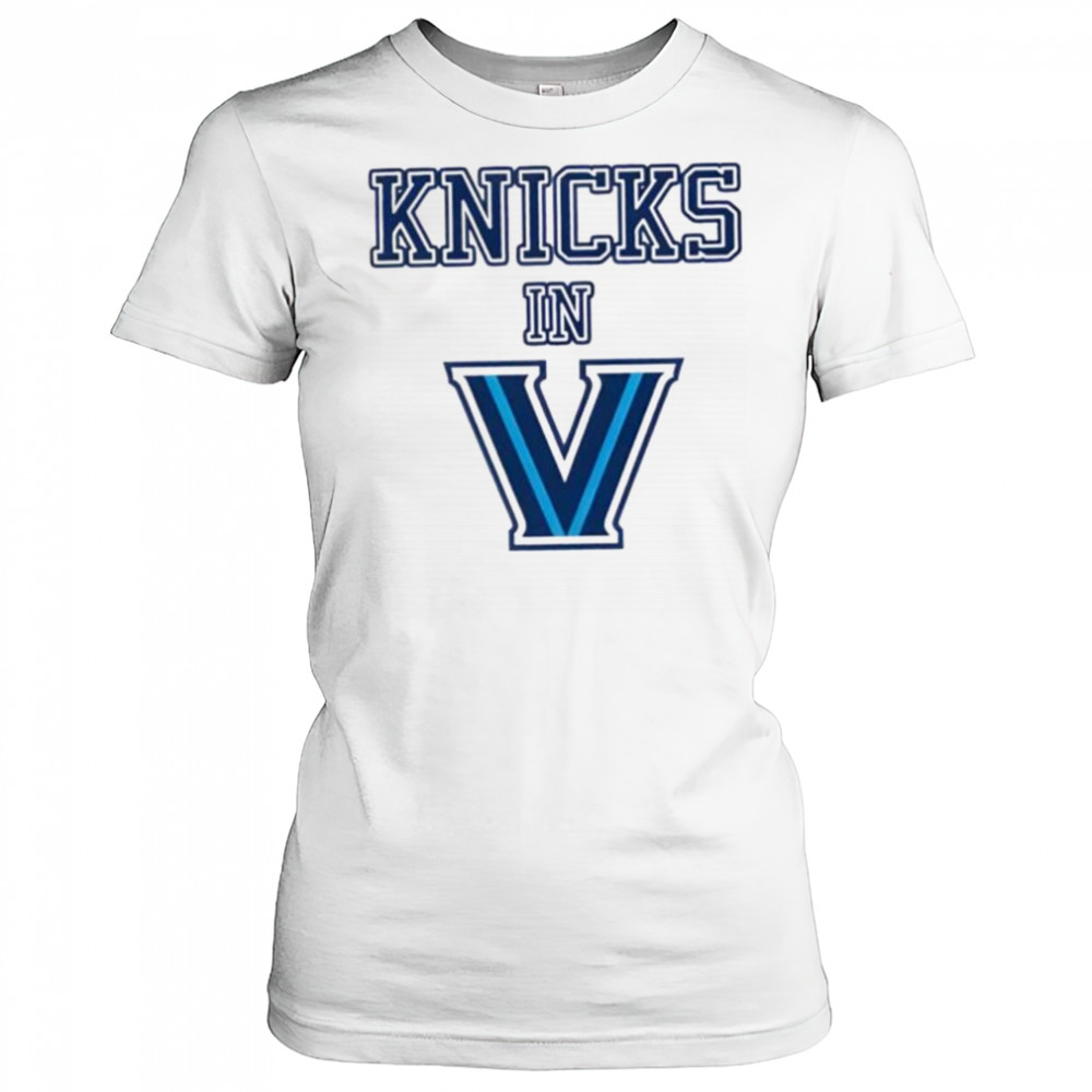 New York Knicks in Villanova Wildcats V logo shirt Women's T-shirt