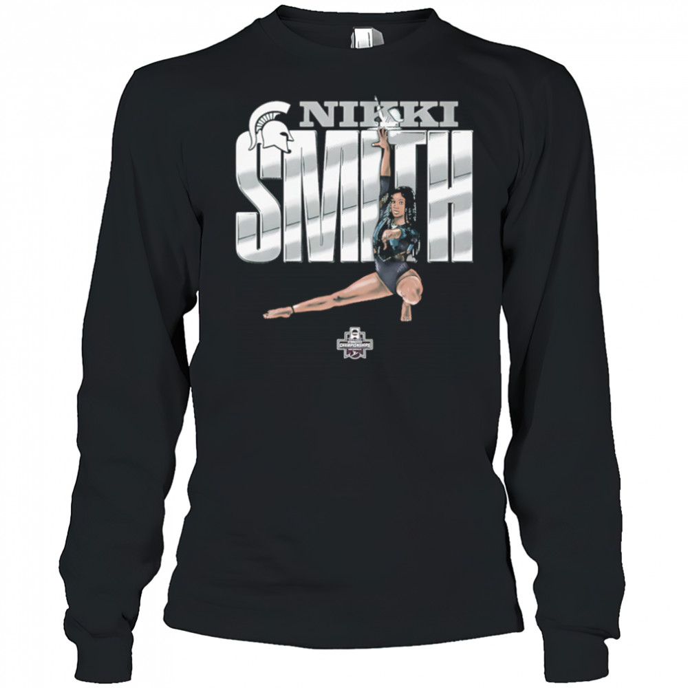 Nikki Smith Michigan State gymnastics cartoon shirt Long Sleeved