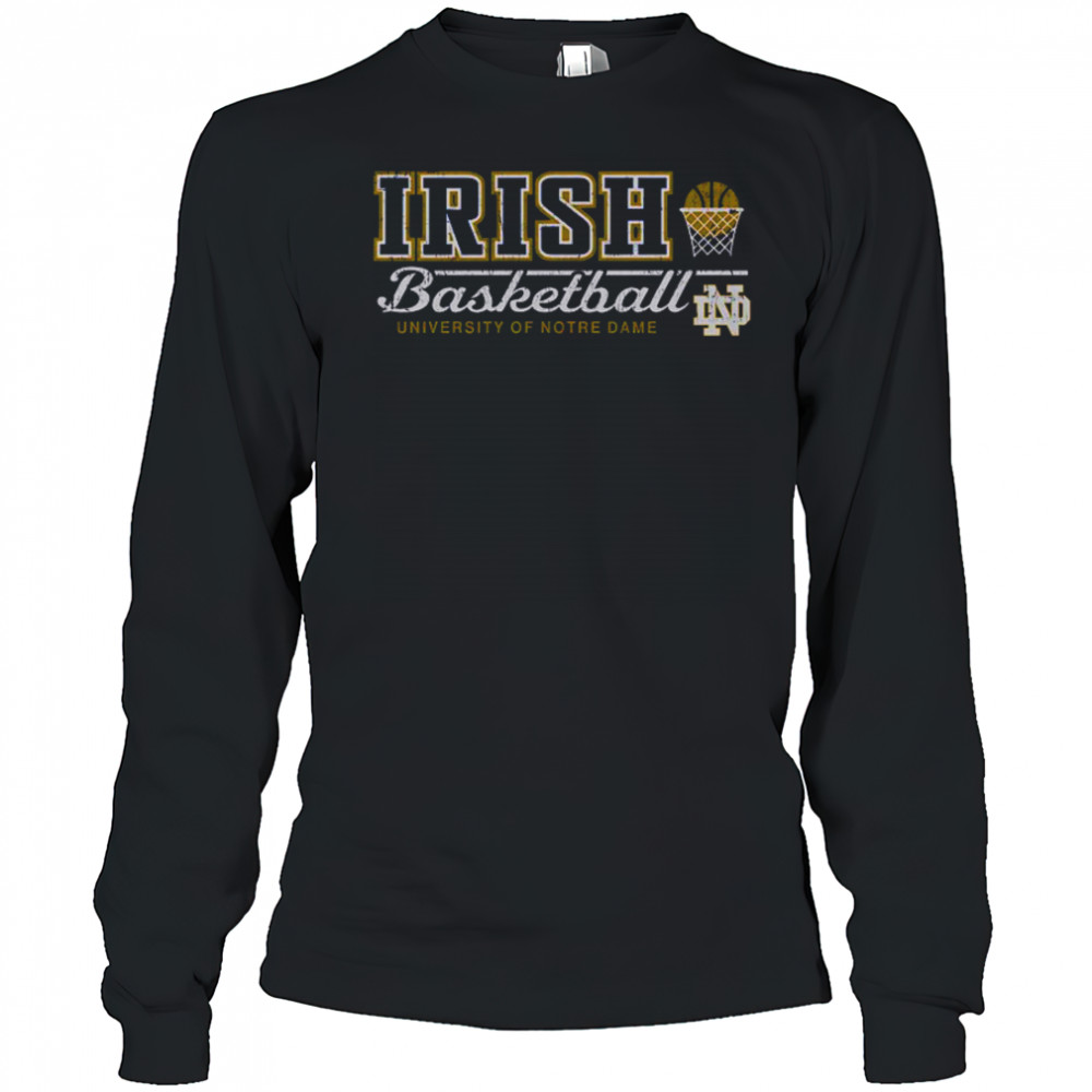 Notre Dame Fighting Irish Vintage Basketball T-Shirt Long Sleeved