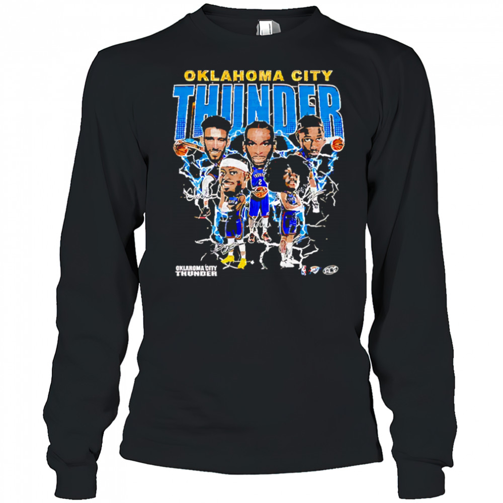 Oklahoma City Thunder team players bighead retro shirt Long Sleeved
