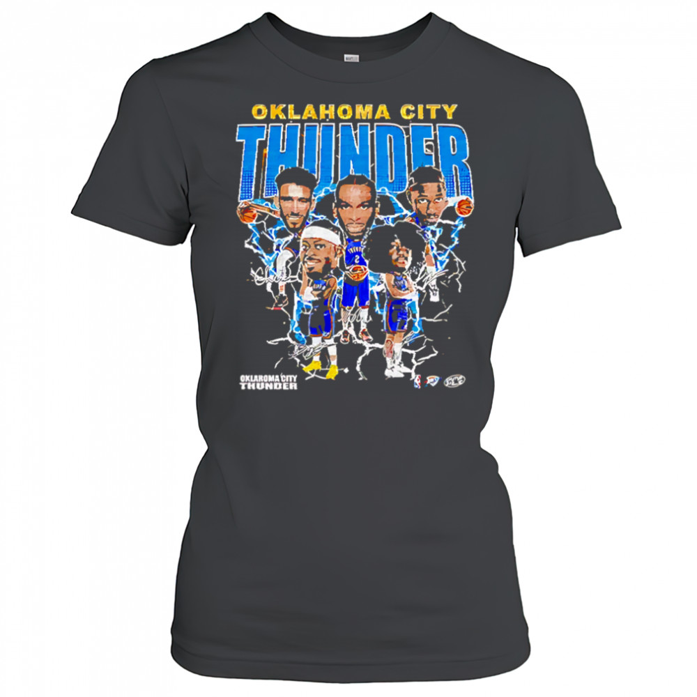Oklahoma City Thunder team players bighead retro shirt Women's T-shirt