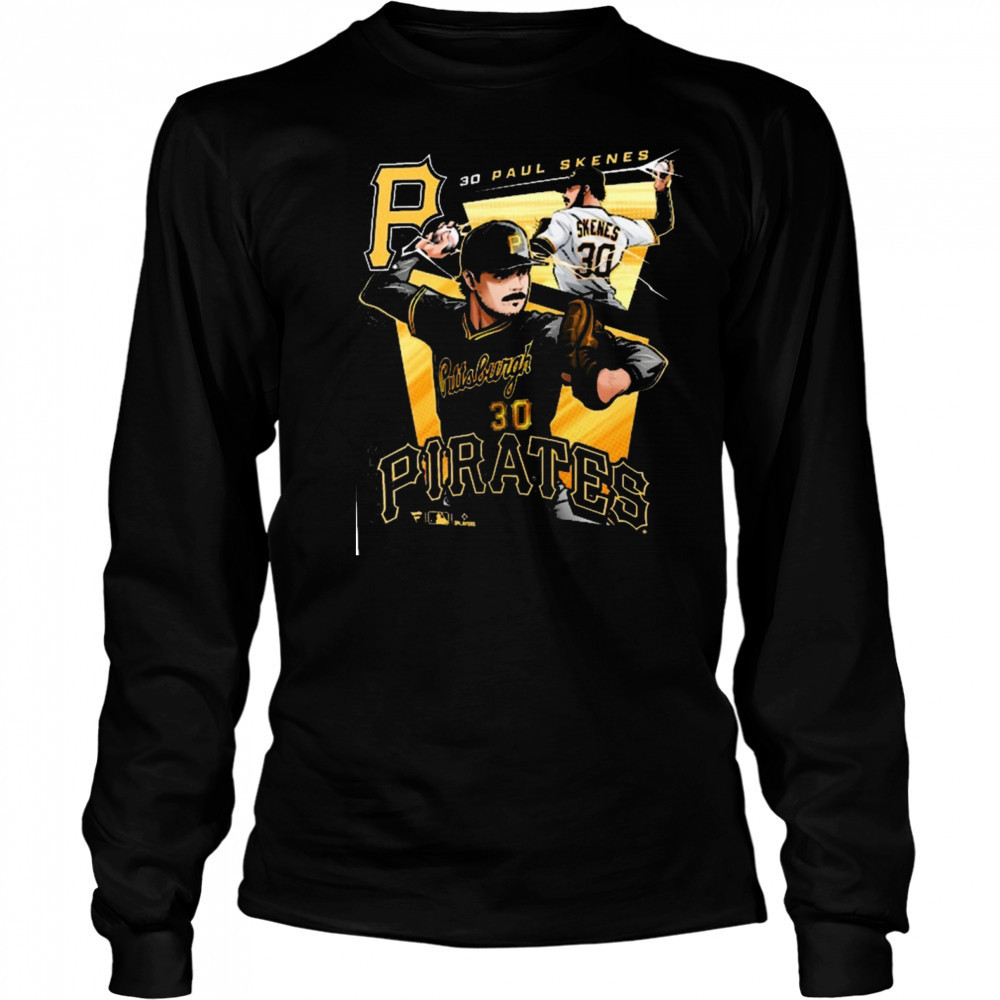 Paul Skenes 30 Pittsburgh Pirates MLB Anime Player t-shirt Long Sleeved