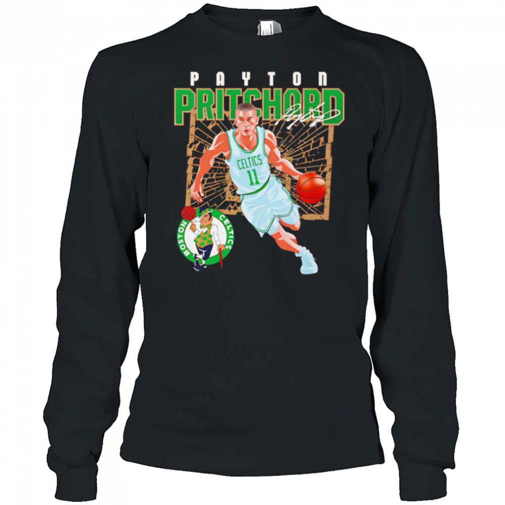 Payton Pritchard Boston Celtics Shattered shirt Long Sleeved