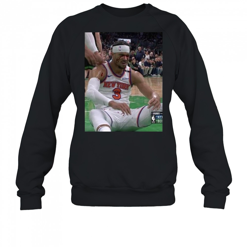 Photos Of Josh Hart After Getting Elbowed In The Face New York Knicks t-shirt Sweatshirt