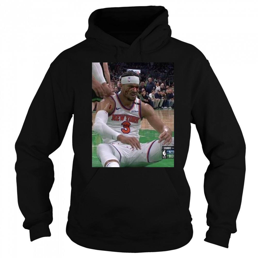 Photos Of Josh Hart After Getting Elbowed In The Face New York Knicks t-shirt Sweatshirt