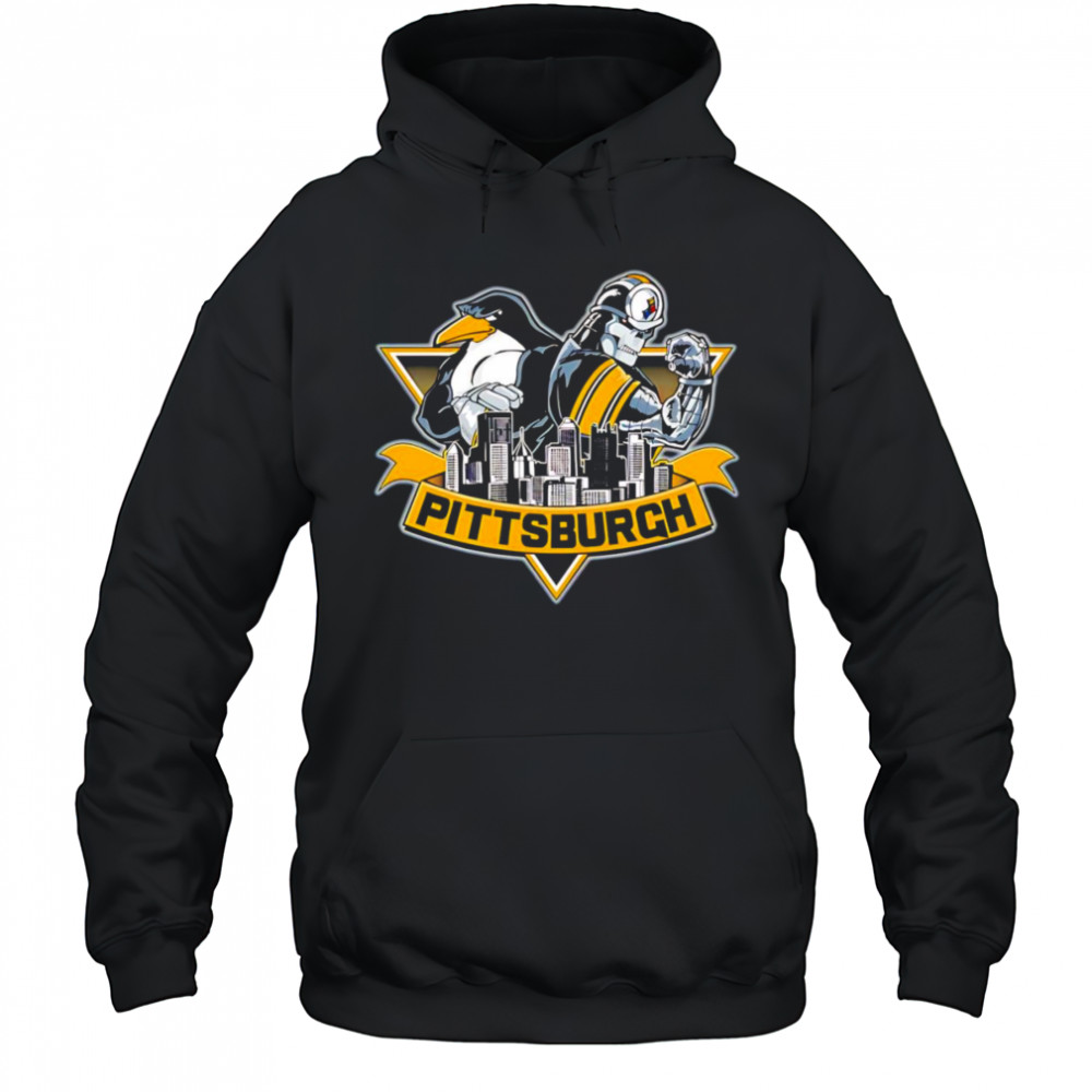 Pittsburgh hockey and football mascot shirt Hoodie