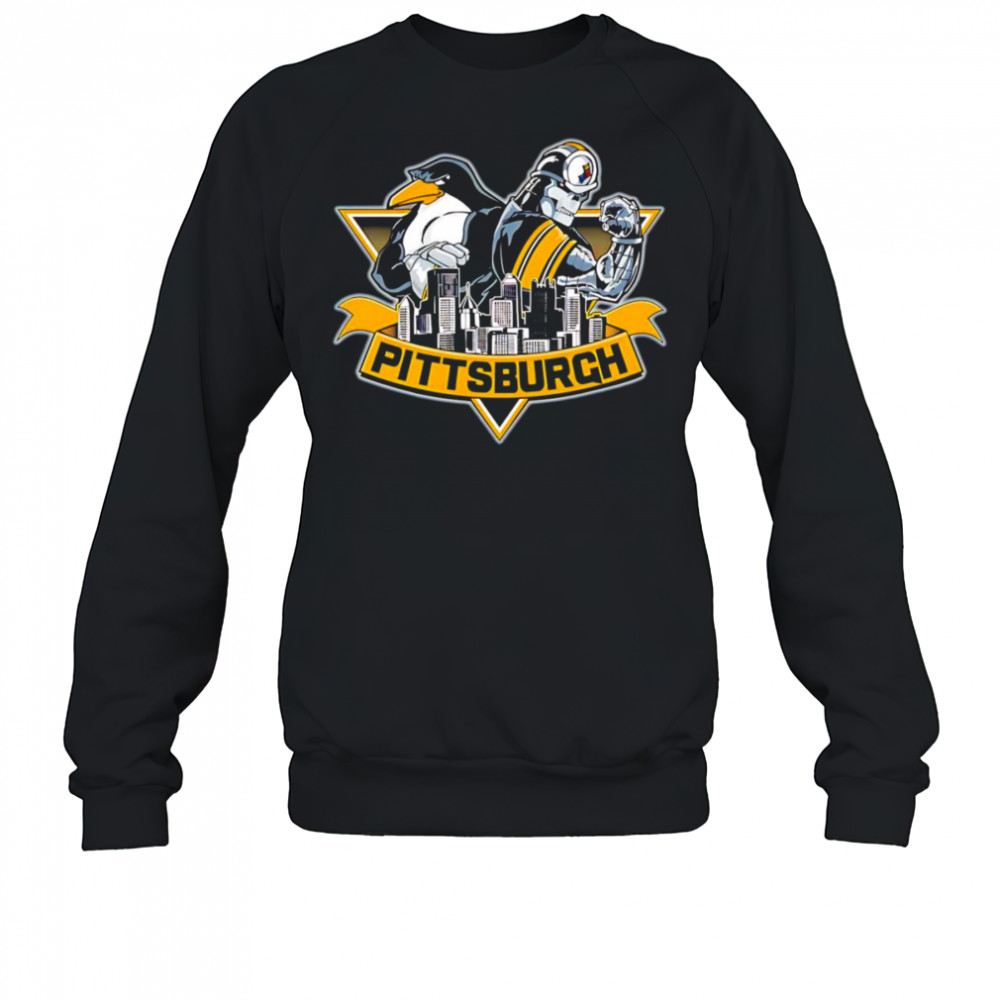 Pittsburgh hockey and football mascot shirt Sweatshirt