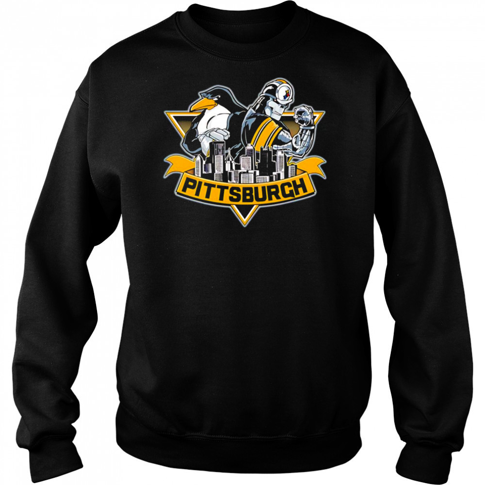 Pittsburgh hockey and football mascot shirt Hoodie