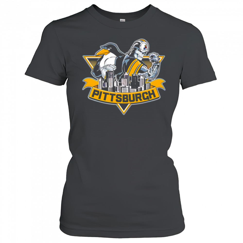Pittsburgh hockey and football mascot shirt Women's T-shirt