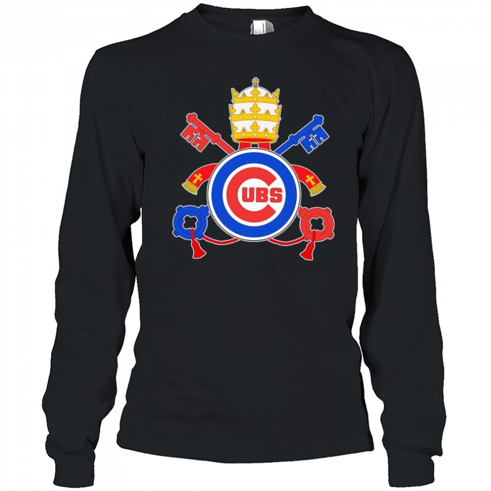 Pope Leo XIV Chicago Cubs logo shirt Long Sleeved