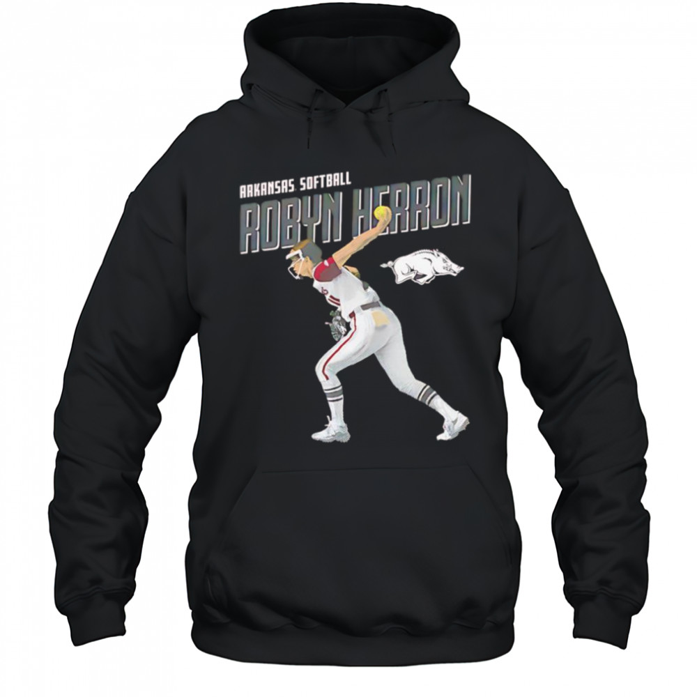 Robyn Herron Arkansas softball cartoon shirt Hoodie