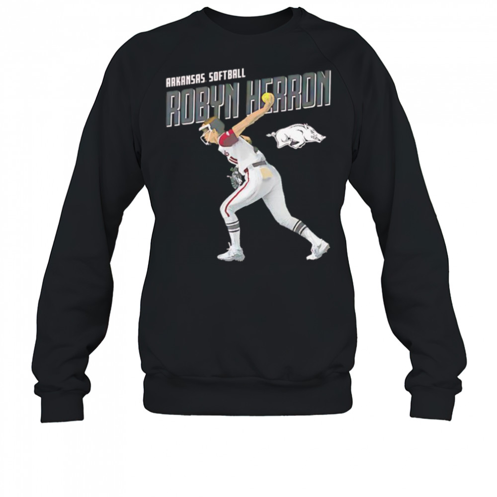 Robyn Herron Arkansas softball cartoon shirt Sweatshirt