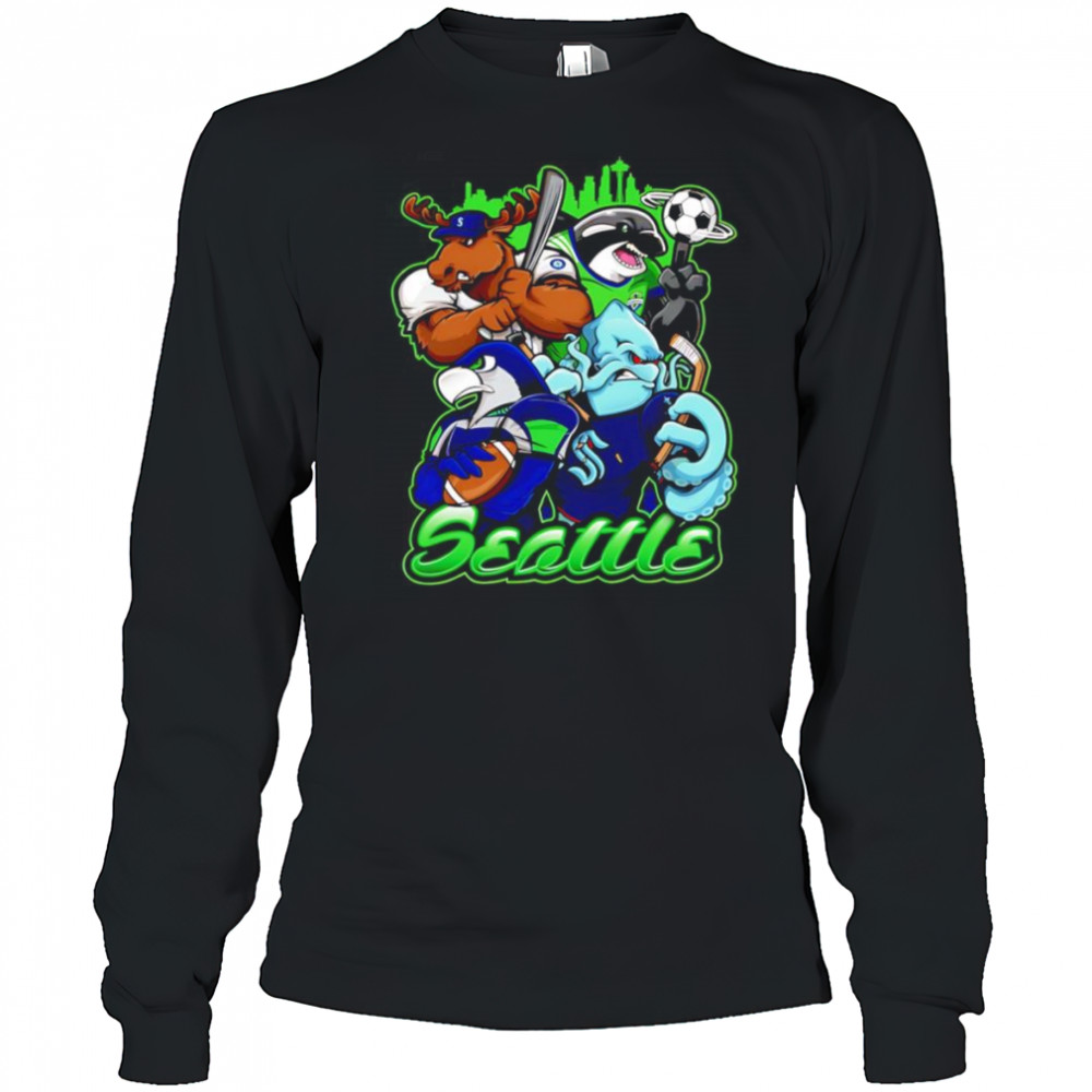 Seattle sports mascots shirt Long Sleeved