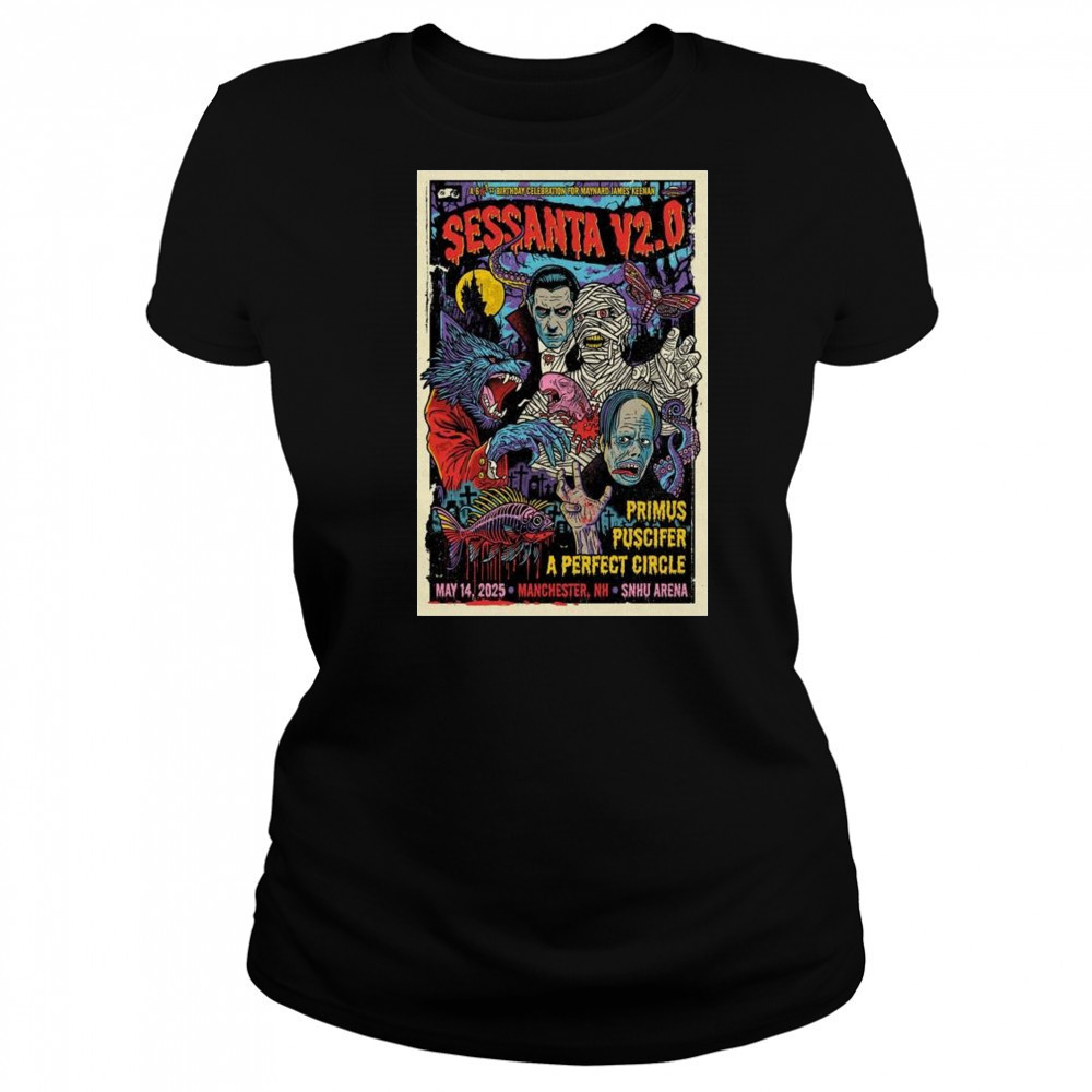 Sessanta V2.0 SNHU Arena Manchester, NH May 14 2025 Tour t-shirt Women's T-shirt