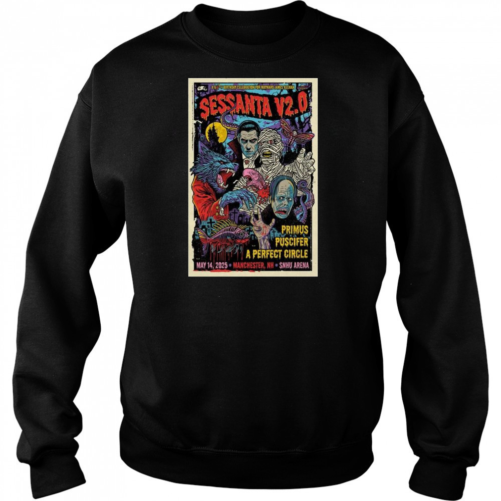 Sessanta V2.0 SNHU Arena Manchester, NH May 14 2025 Tour t-shirt Hoodie