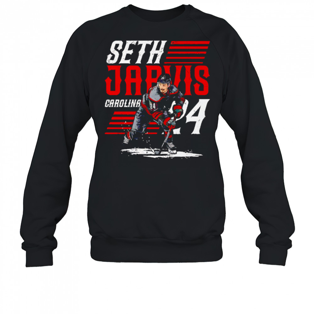 Seth Jarvis wearing the freddie 500 shirt Sweatshirt