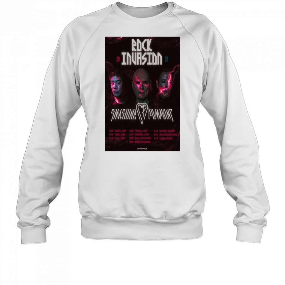 Smashing Pumpkin Rock Invasion Tour 2025 t-shirt Sweatshirt