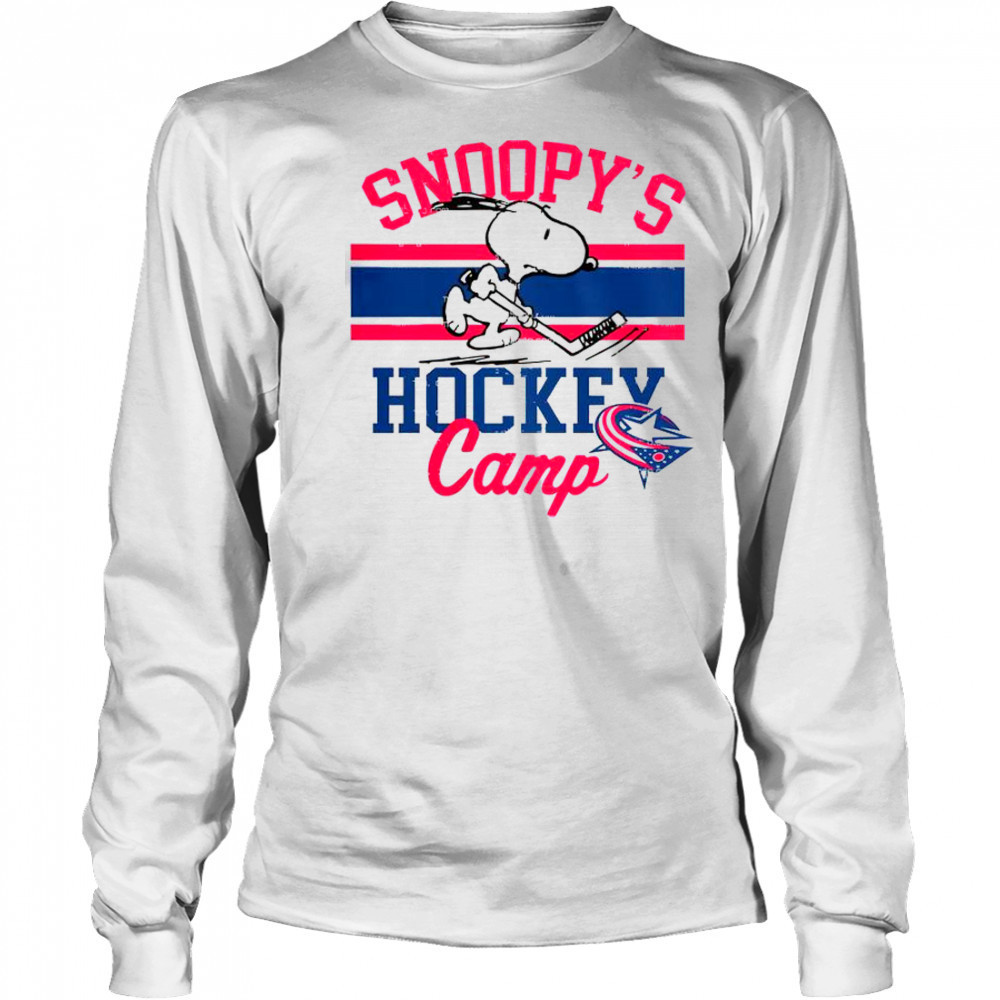 Snoopy Calgary Flames Snoopy’s Camp Snoopy NHL All Teams T-Shirt Long Sleeved