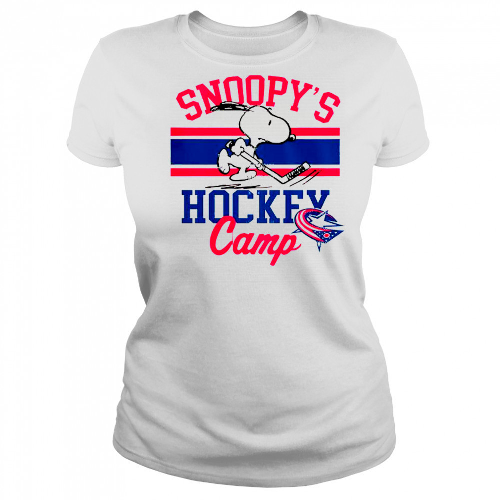Snoopy Columbus Blue Jackets Snoopy’s Camp Snoopy NHL All Teams T-Shirt Women's T-shirt