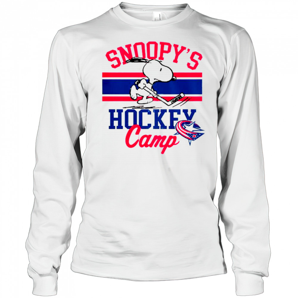 Snoopy Columbus Blue Jackets Snoopy’s Camp Snoopy NHL All Teams T-Shirt Long Sleeved