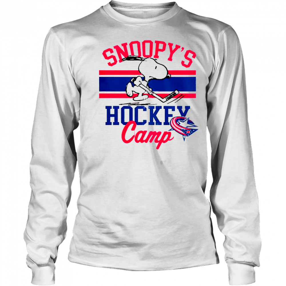 Snoopy Columbus Blue Jackets Snoopy’s Camp Snoopy NHL All Teams T-Shirt Long Sleeved