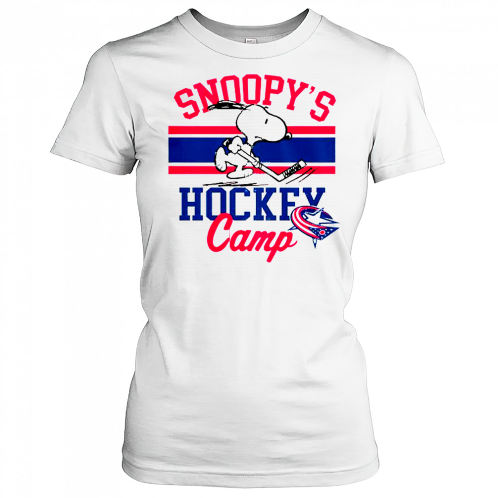 Snoopy Columbus Blue Jackets Snoopy’s Camp Snoopy NHL All Teams T-Shirt Women's T-shirt