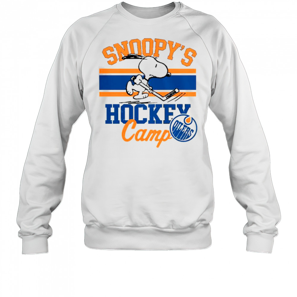 Snoopy Edmonton Oilers Snoopy’s Camp Snoopy NHL All Teams T-Shirt Sweatshirt