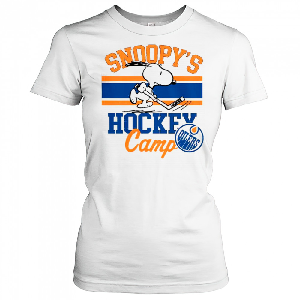 Snoopy Edmonton Oilers Snoopy’s Camp Snoopy NHL All Teams T-Shirt Women's T-shirt