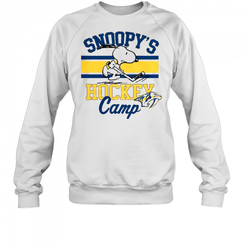Snoopy Nashville Predators Snoopy’s Hockey Camp Snoopy NHL All Teams T-Shirt Sweatshirt