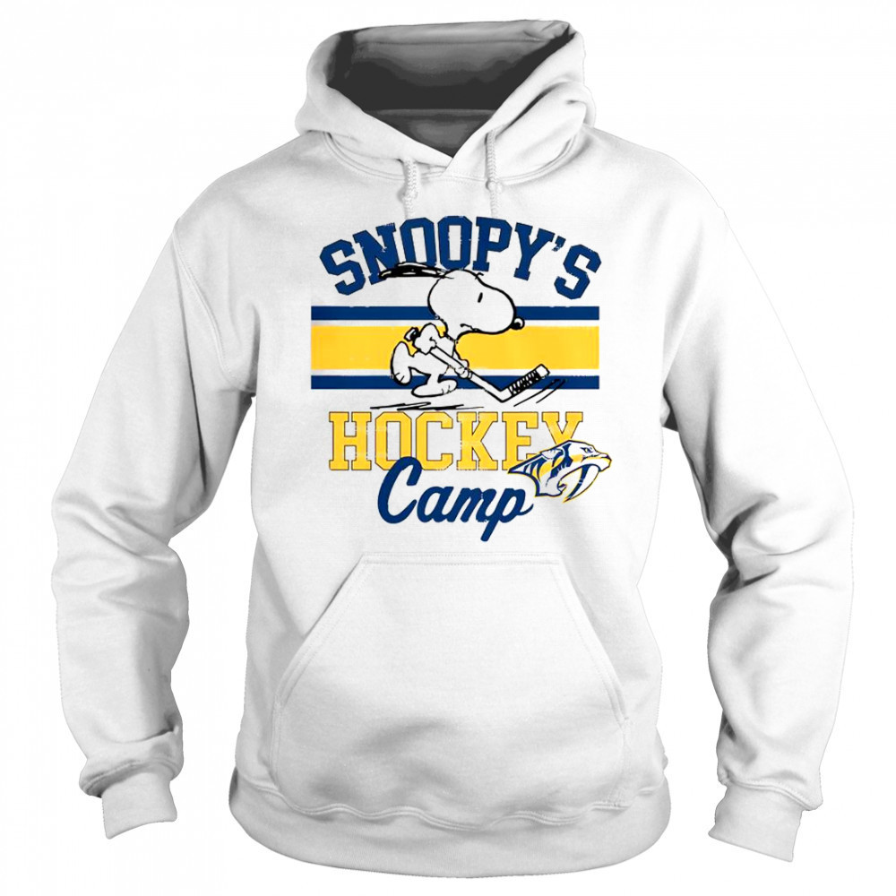 Snoopy Nashville Predators Snoopy’s Hockey Camp Snoopy NHL All Teams T-Shirt Sweatshirt